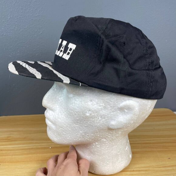 KC TOMAH Snapback Hat Unisex One Size Black White Zebra Brim Adjustable Casual - Picture 5 of 9